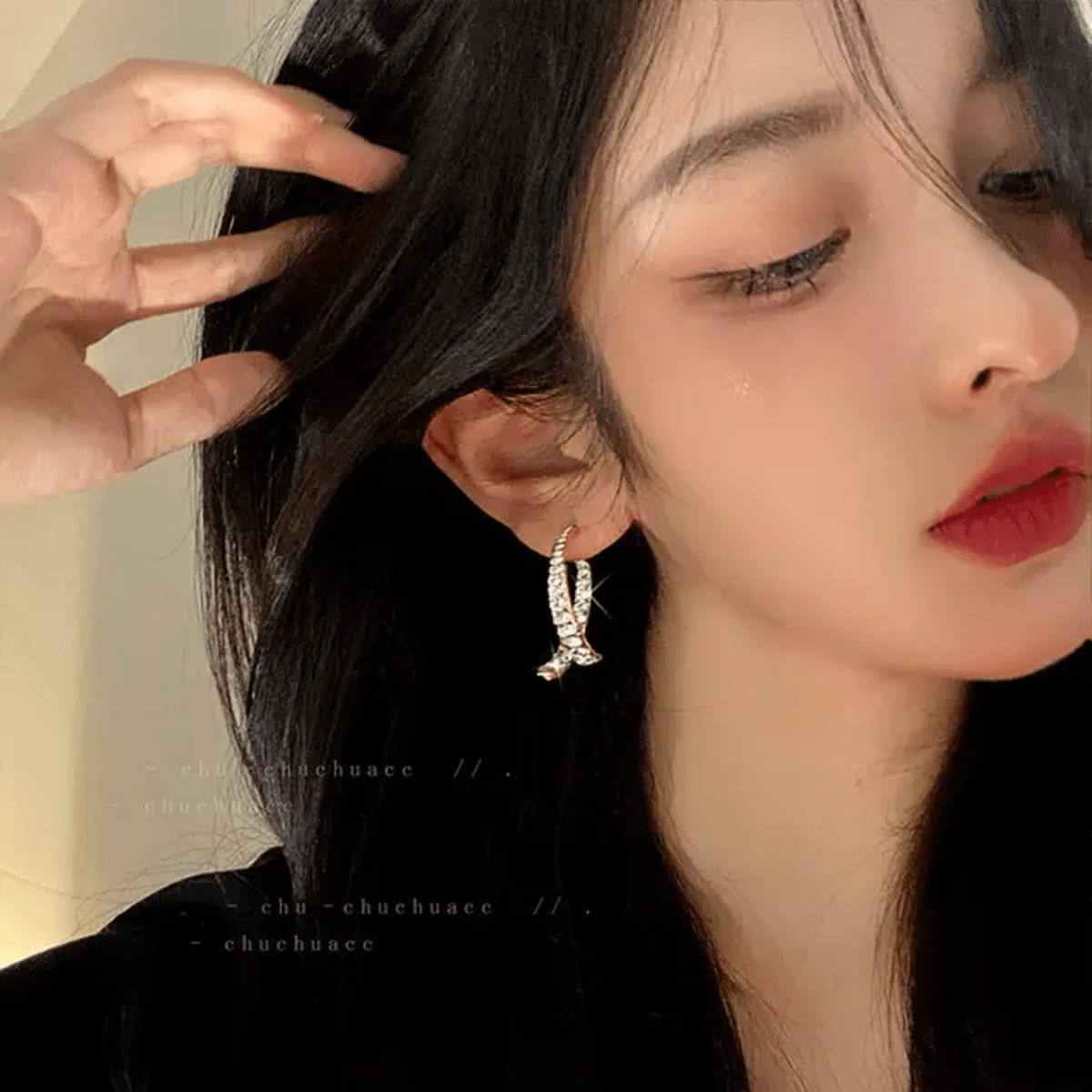 Korean Earrings Model 299,78,179,112 Nayaara Set of 3 + One Free