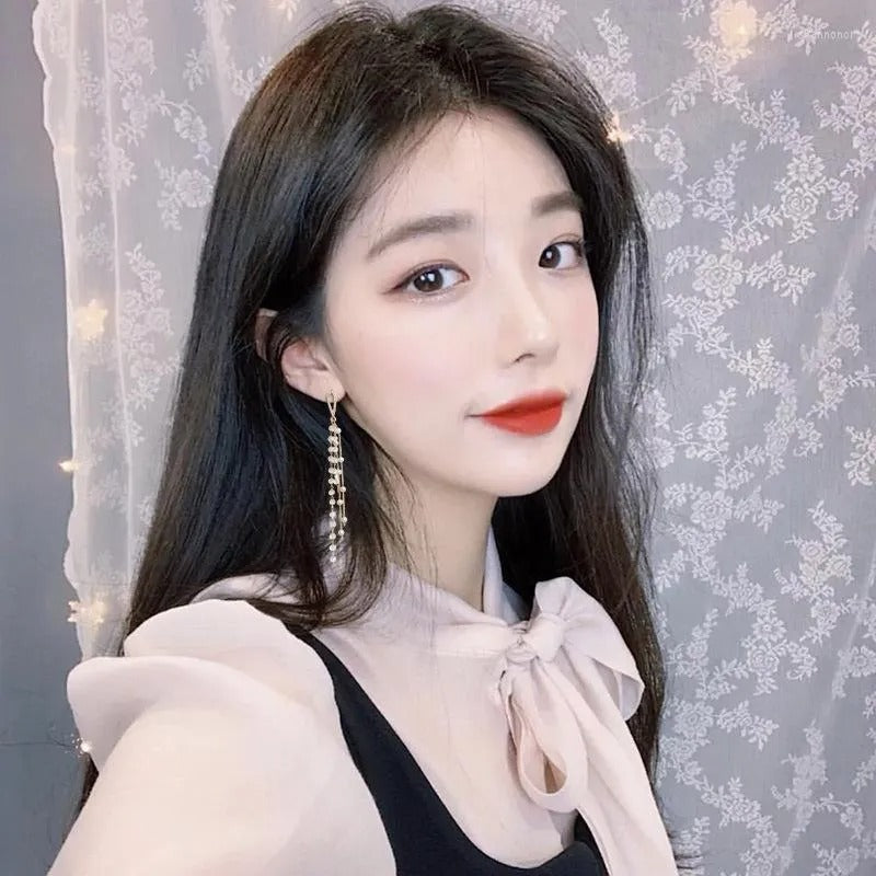 FS-ERS9N30 - Tasseled Long Earrings