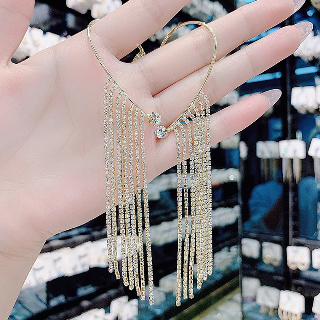 No Piercing Tassel Ear Cuff Korean Earrings 2 Pcs/Set