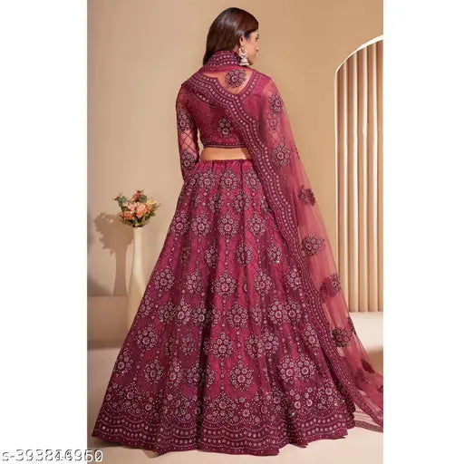 Embroidered Lehenga & Choli Set with Dupatta