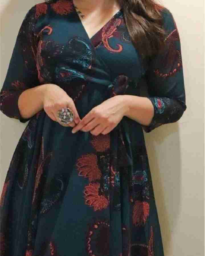 Fashion2wear Women Gown Blue Dress