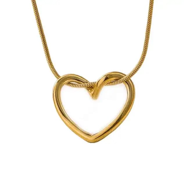 Model 341 Golden Heart Pendant Necklace