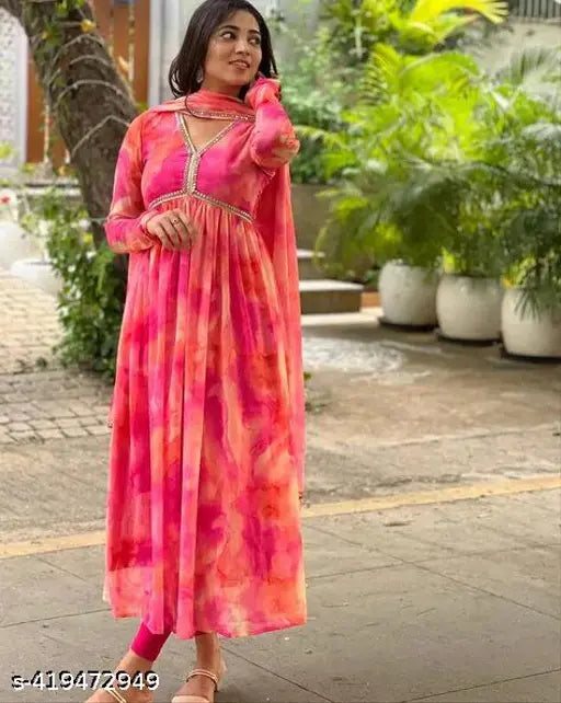 Multicolor Georgette Dress