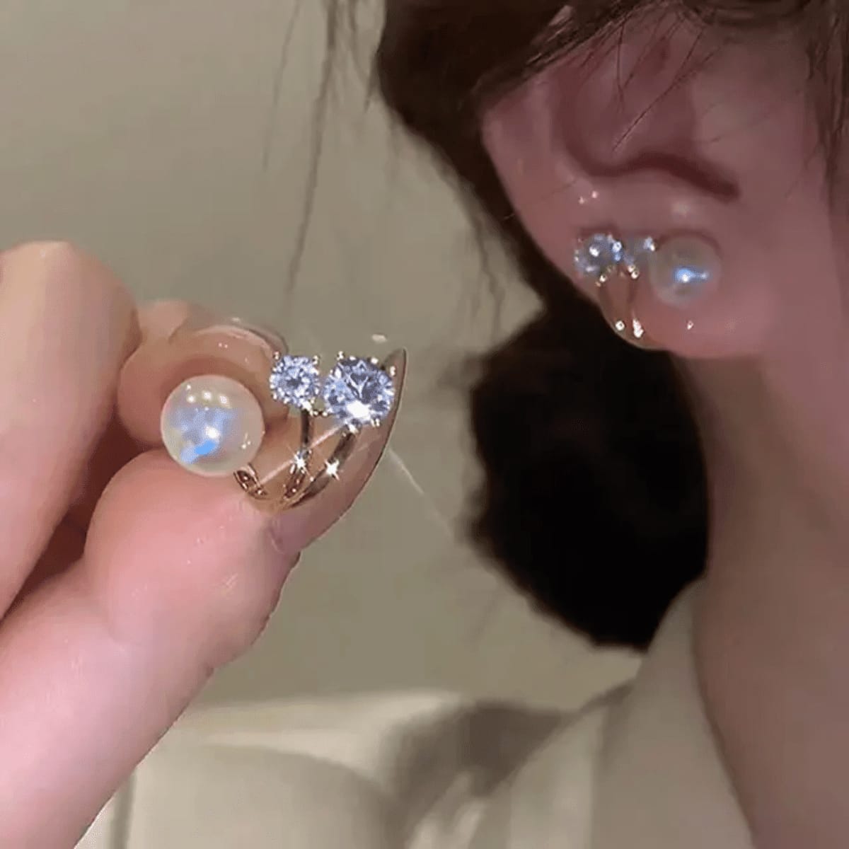 Korean Earrings Model 65,8,278,110 Nayaara Set of 3 + One Free