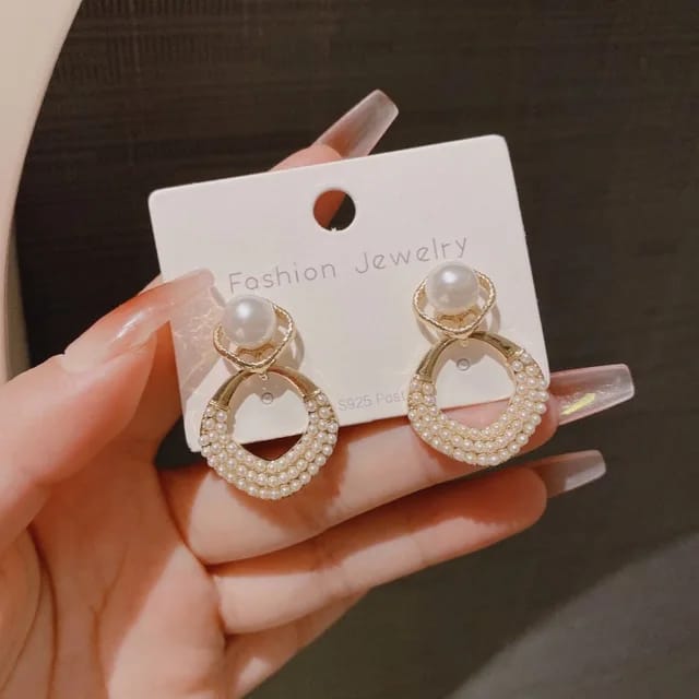 Korean Earrings Model 12,39,313,288 Nayaara Set of 3 + One Free