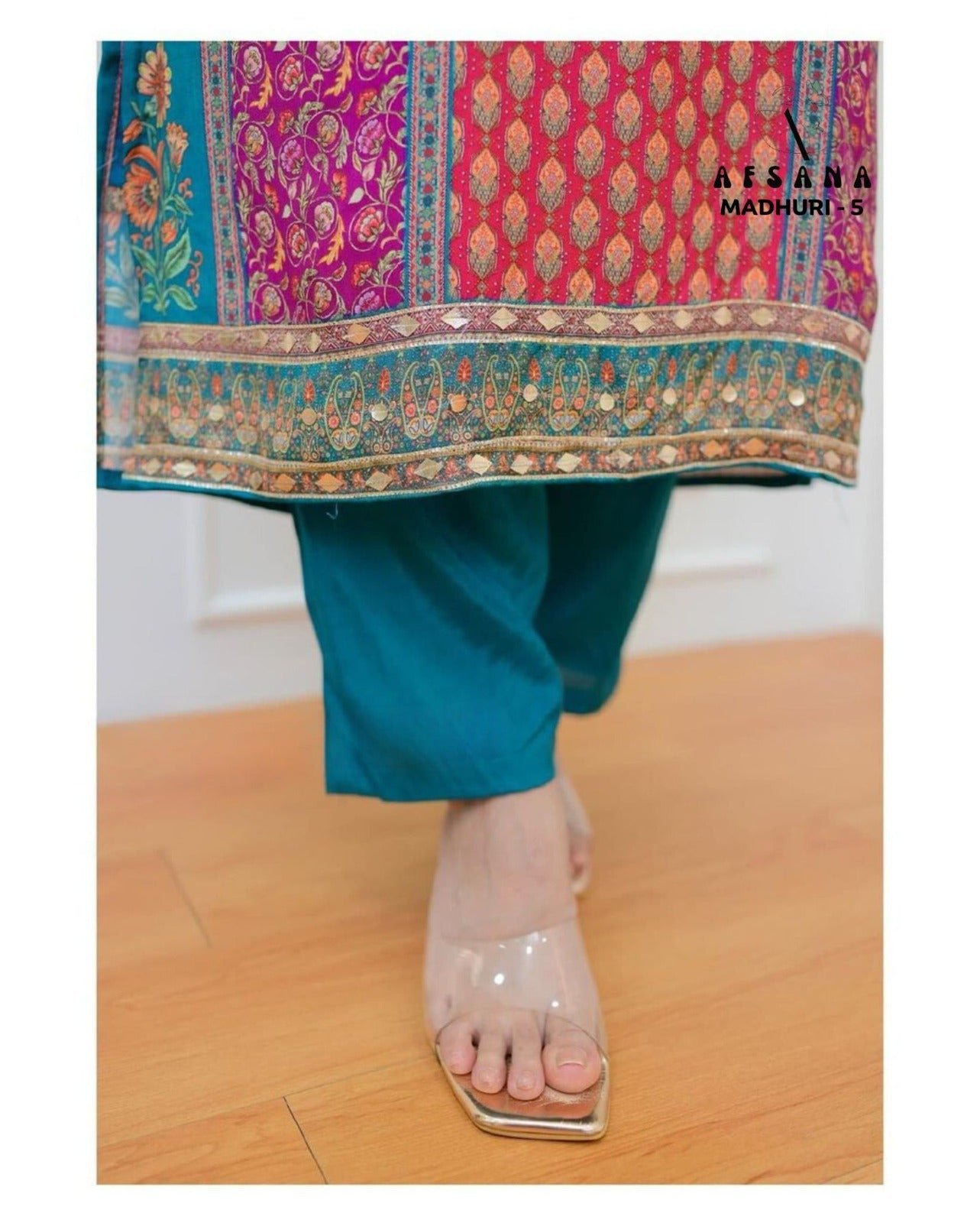 Traditional Floral Kurta Set with Dupatta