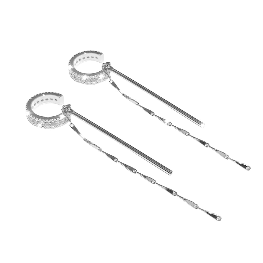 Korean C-Shaped Tassel Ear Clips 2 Pcs/Set