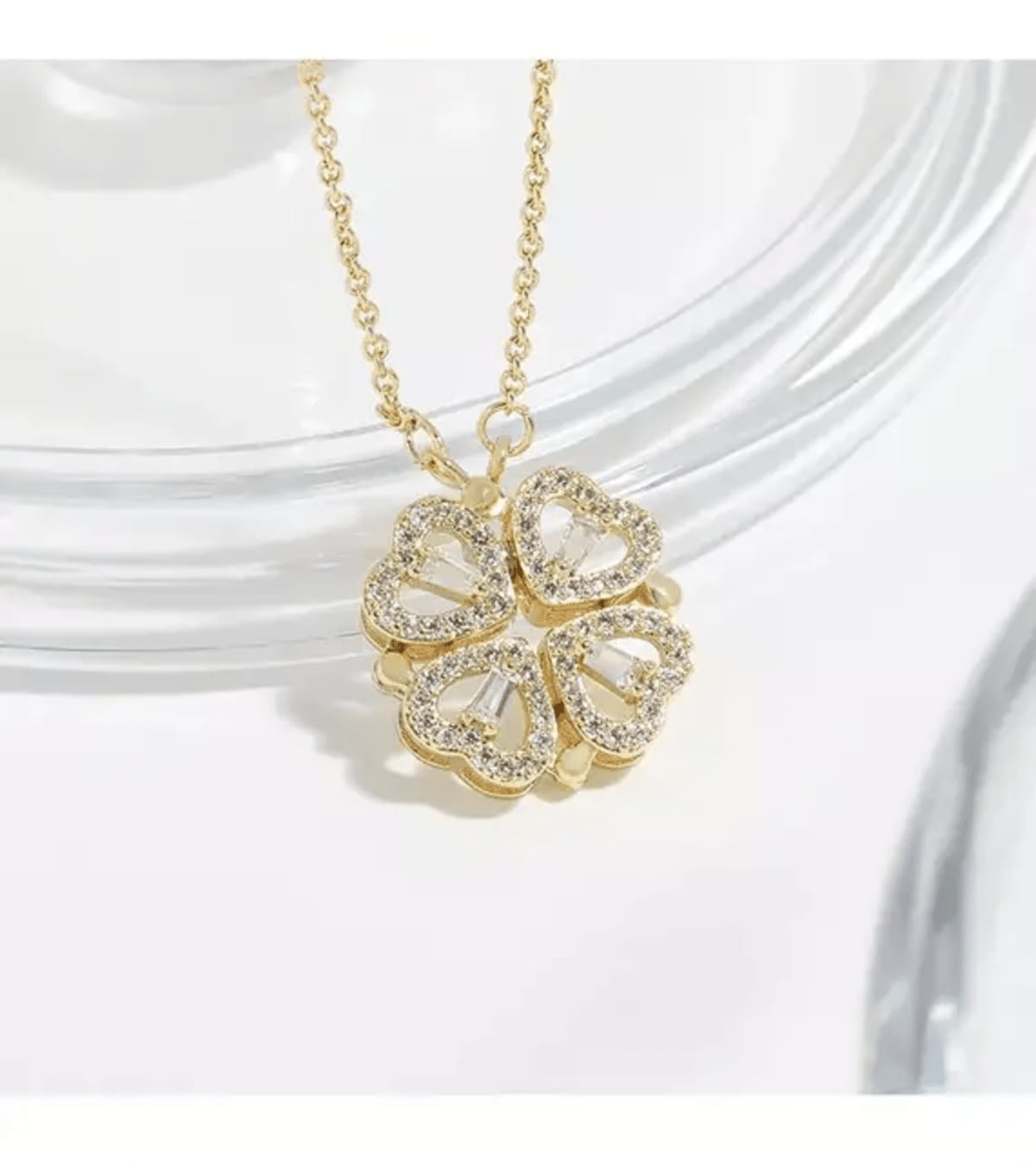 Model 160 Trending Magnetic Flower Shape Korean Necklace