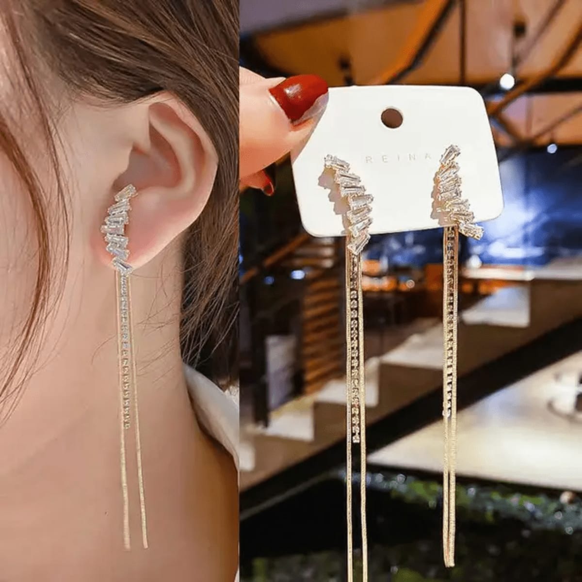 Korean Earrings Model 58,302,236,93 Nayaara Set of 3 + One Free