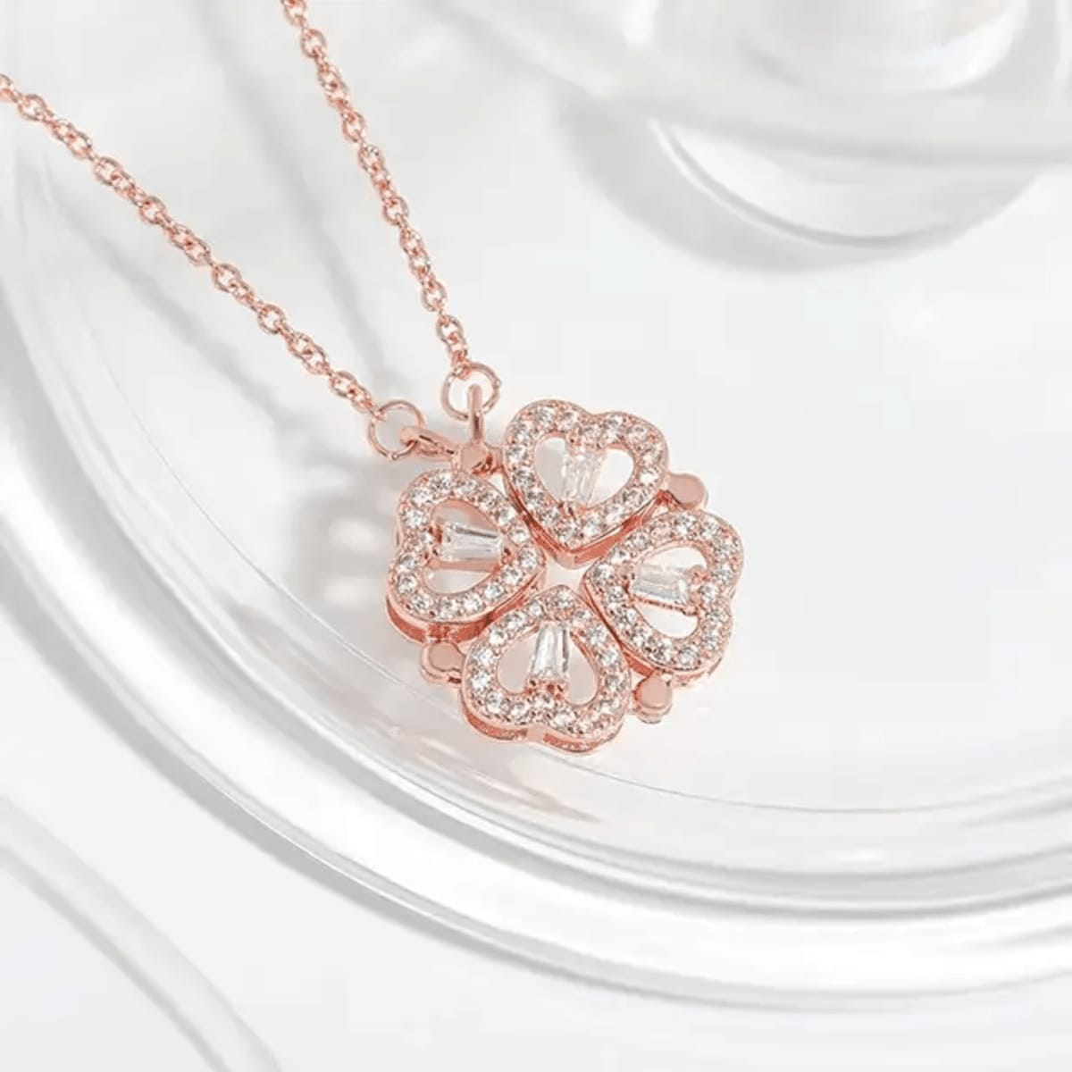 Model 160 Trending Magnetic Flower Shape Korean Necklace