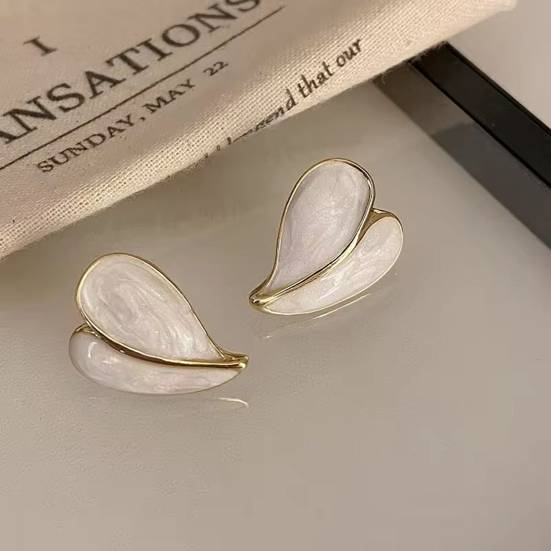 FS-ERS9NB29 - Enamel Hearty Earrings