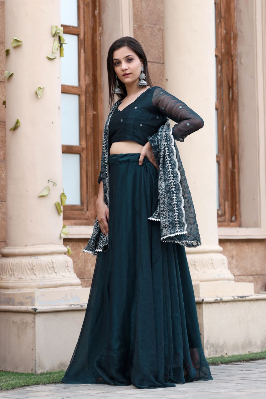 NF135 Lehnga Jimichu Silk