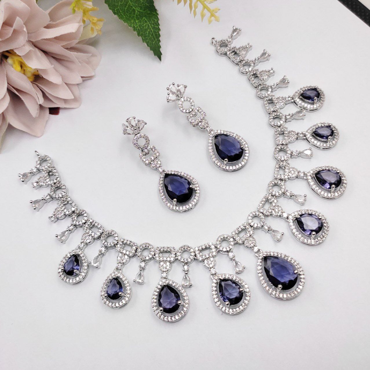 Premium cz Necklace set