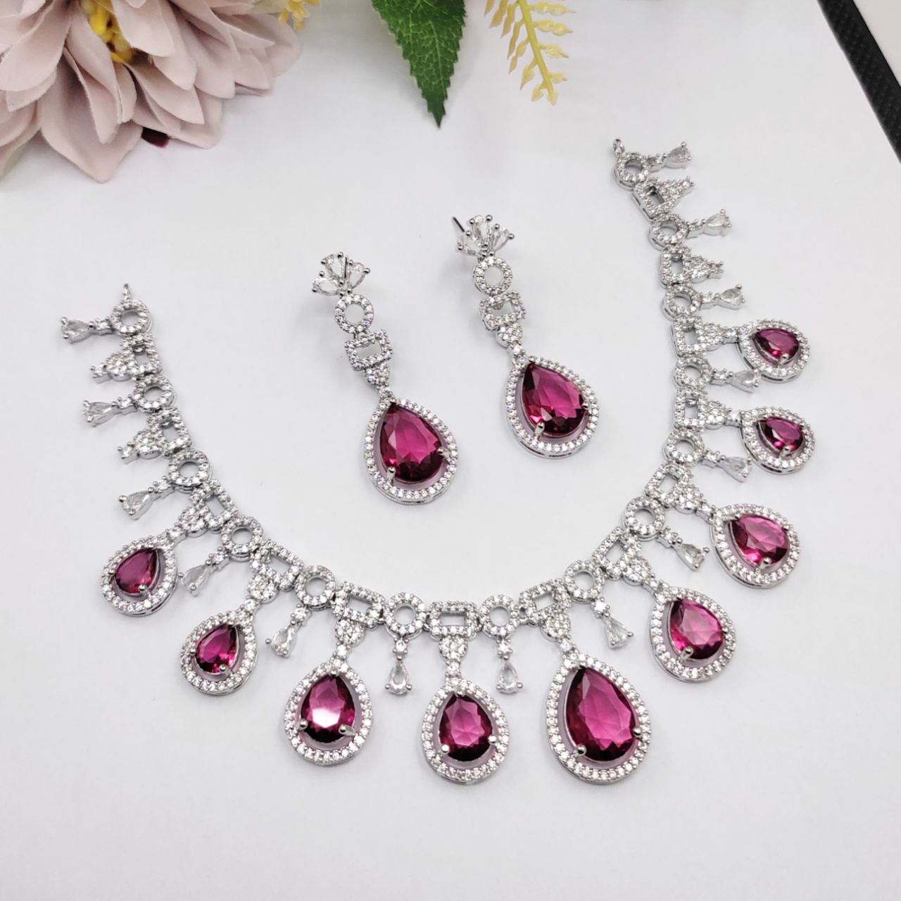 Premium cz Necklace set