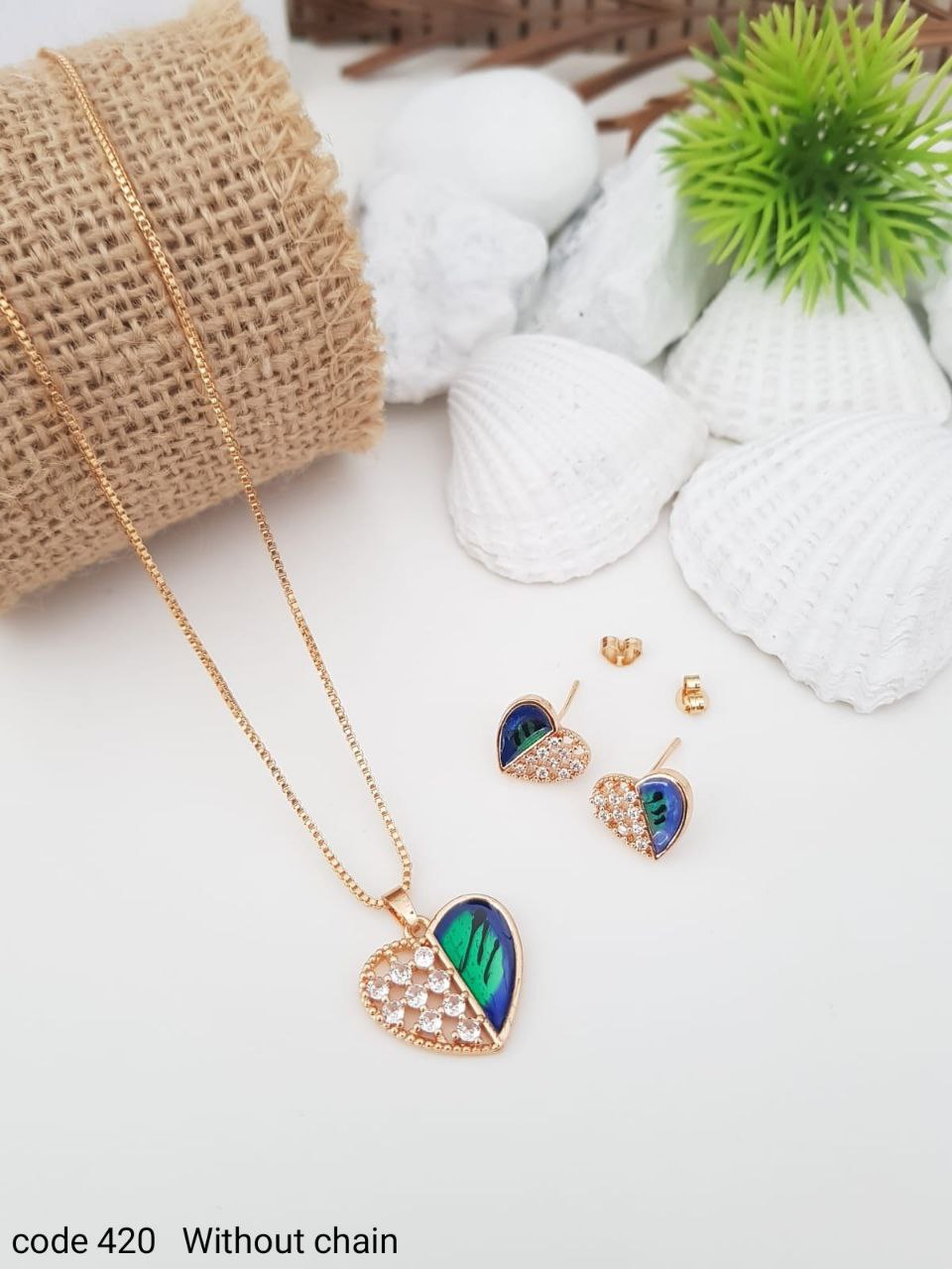 Premium quality cz Pendant set