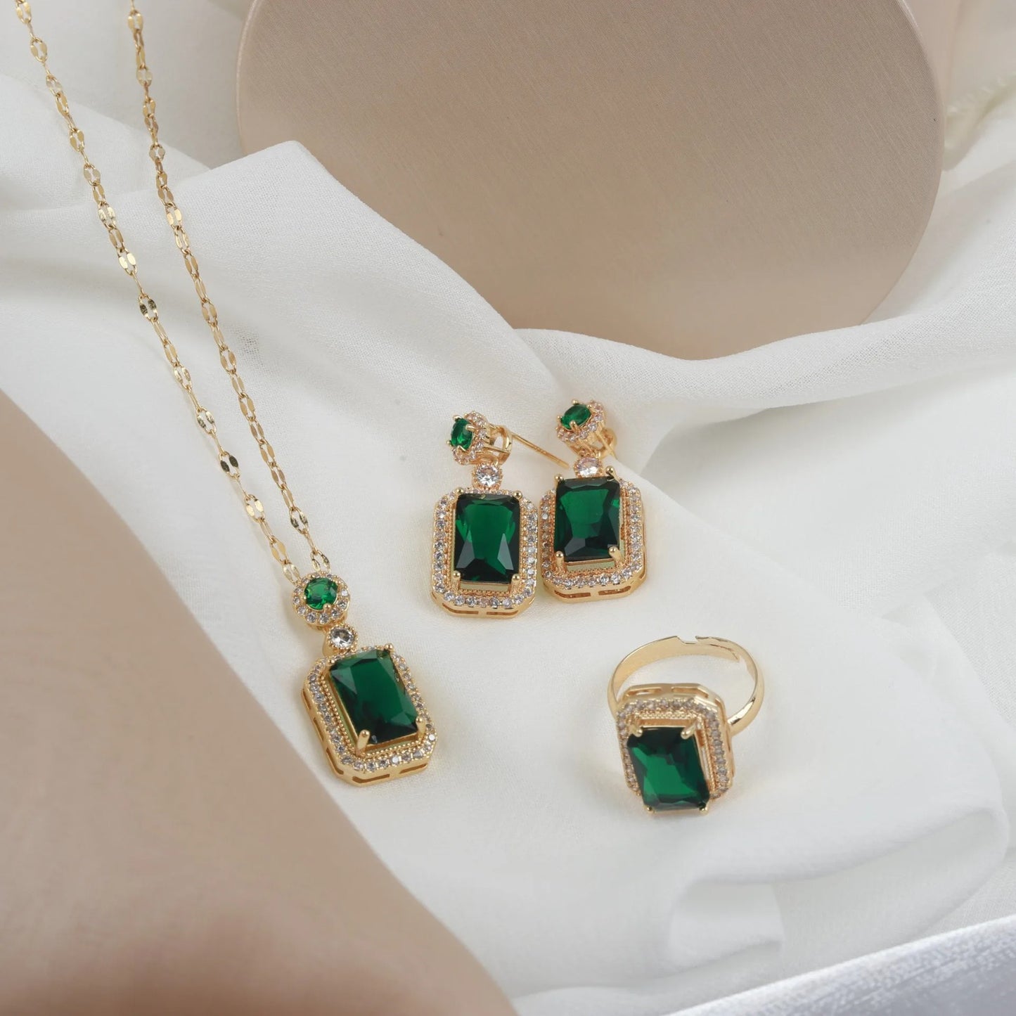 FS-JCMS4D1 - Hot-Selling Ring, Necklace & Earrings Set