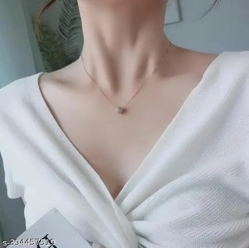 Gold Plated Chain Stainless Steel Pendant Gold Layered Necklace Women