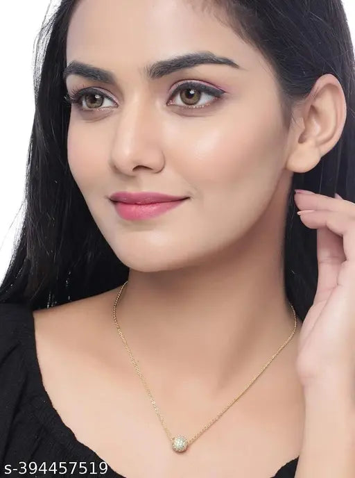 Gold Plated Chain Stainless Steel Pendant Gold Layered Necklace Women