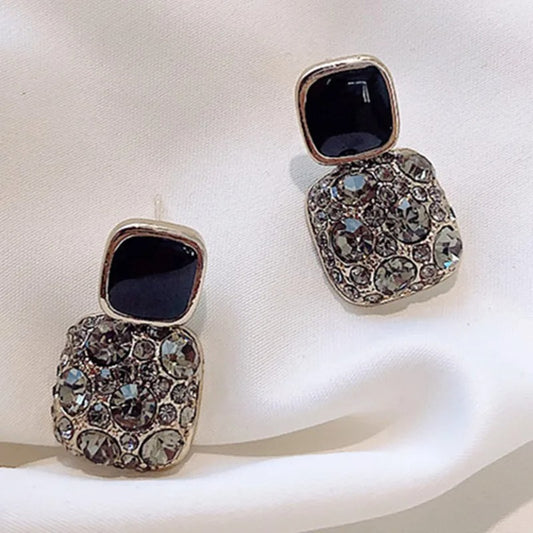 FS-ERS9N194 - Trendy Stones Square Earrings