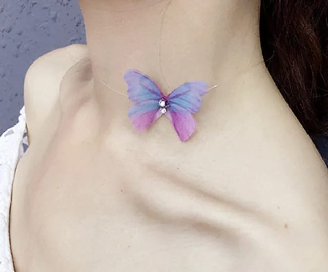 Model 204 Purple Butterfly Choker