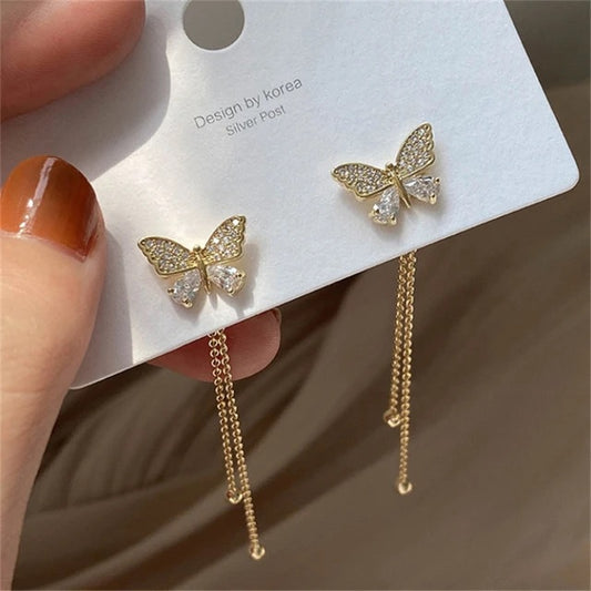 Butterfly Studs+Long Earrings