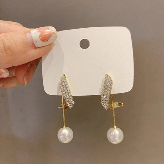 Beautiful Pearl Wing Stud Korean Earrings 2 Pcs/Set