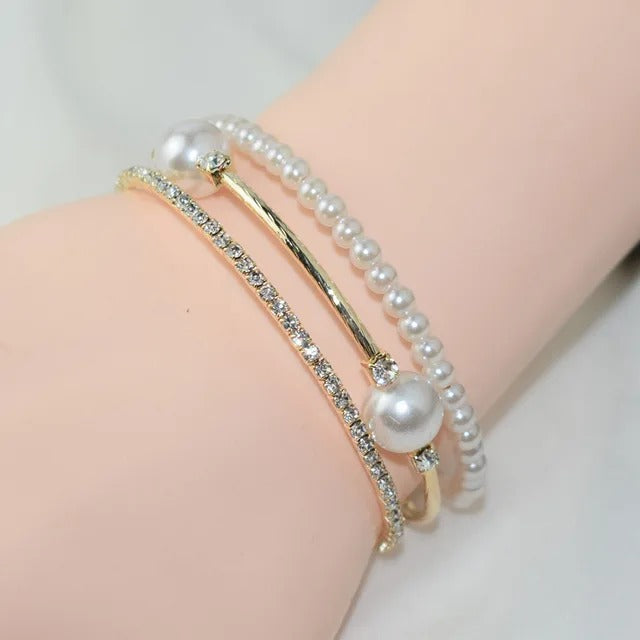 Model 316 Gold Pearl Korean Bracelet