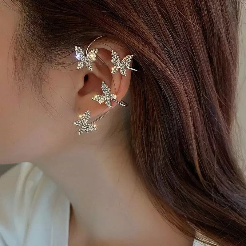 Korean Butterfly Ear Cuff 2Pcs/Set