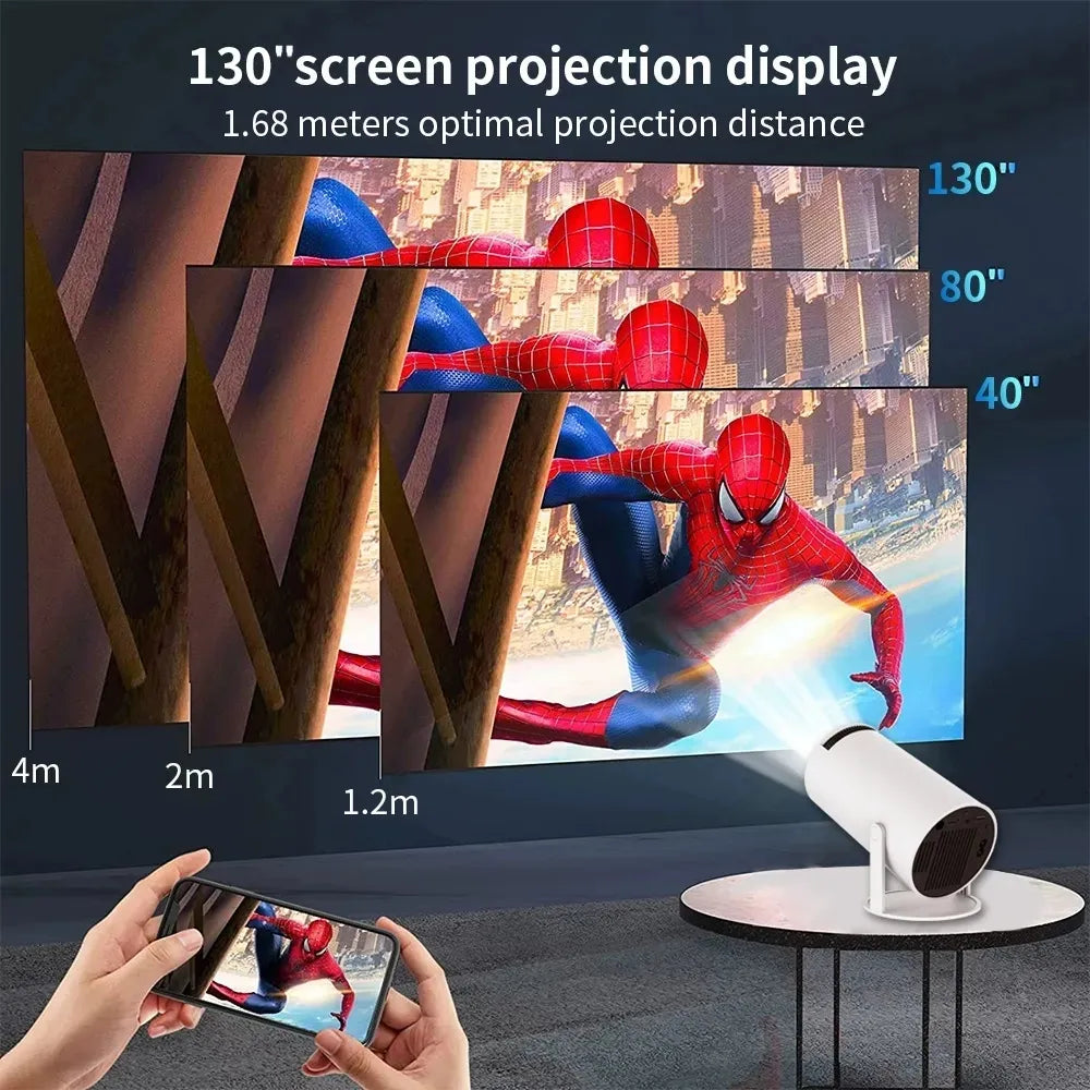 Portable Mini Projector - 180° Projection Angle, Automatic Focus, Home Video Use