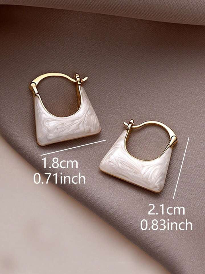 FS-ERS9N172 - Enamelled Bag Shape Earrings