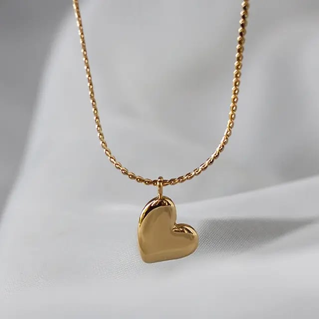 Model No. 360 Gold Plated Heart Shape Pendant Necklace