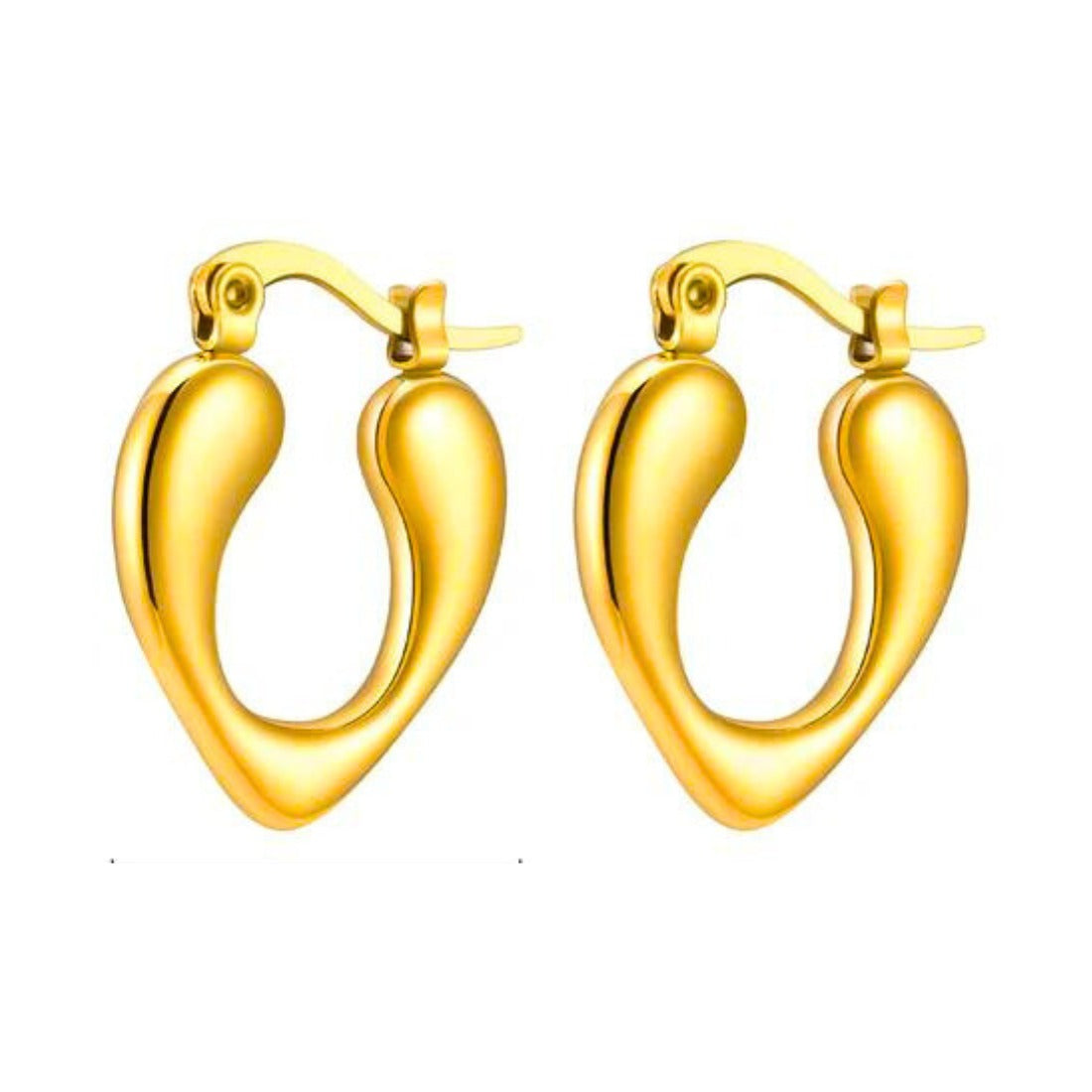 FS-ERS4SSA22 - Hollow Heart Hoop Earrings