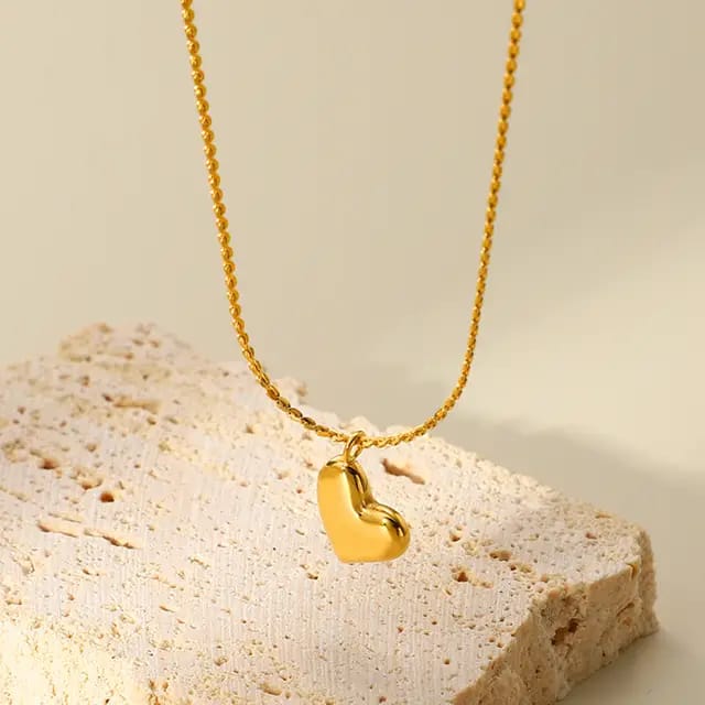 Model No. 360 Gold Plated Heart Shape Pendant Necklace