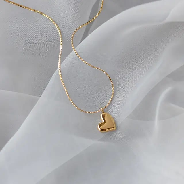 Model No. 360 Gold Plated Heart Shape Pendant Necklace