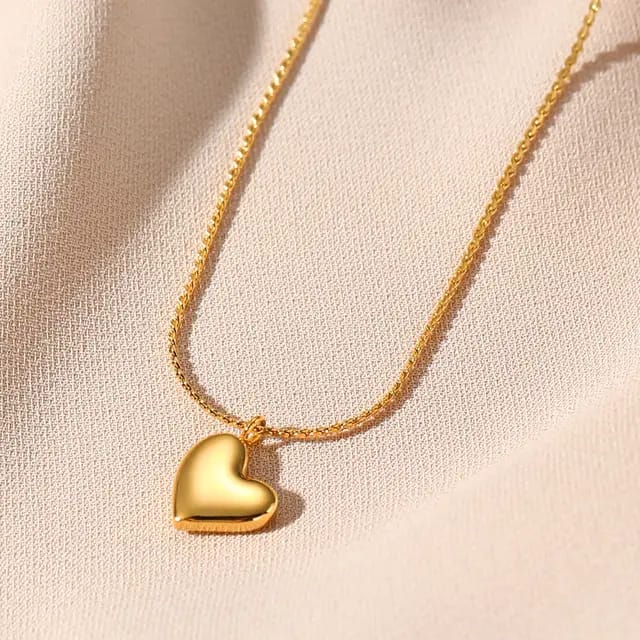 Model No. 360 Gold Plated Heart Shape Pendant Necklace