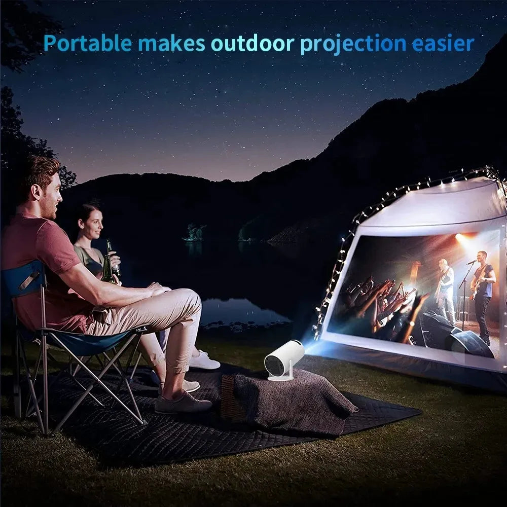 Portable Mini Projector - 180° Projection Angle, Automatic Focus, Home Video Use