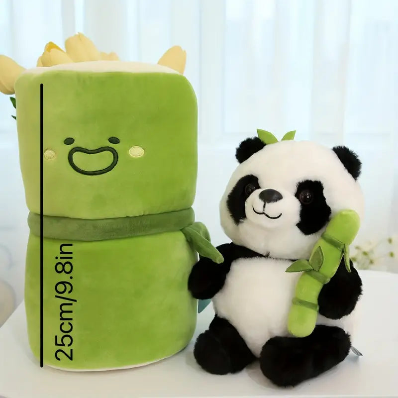 Bamboo-tube Panda Doll Comfortable Plush (Get Jewelry inside every toy)