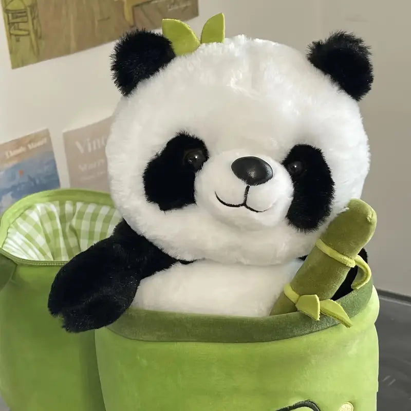 Bamboo-tube Panda Doll Comfortable Plush (Get Jewelry inside every toy)