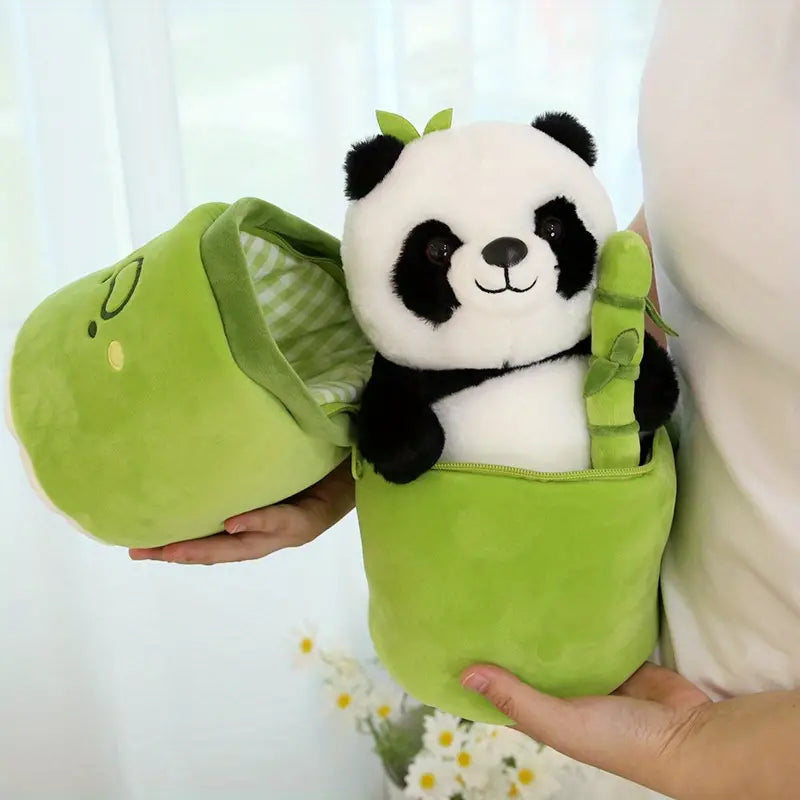 Bamboo-tube Panda Doll Comfortable Plush (Get Jewelry inside every toy)