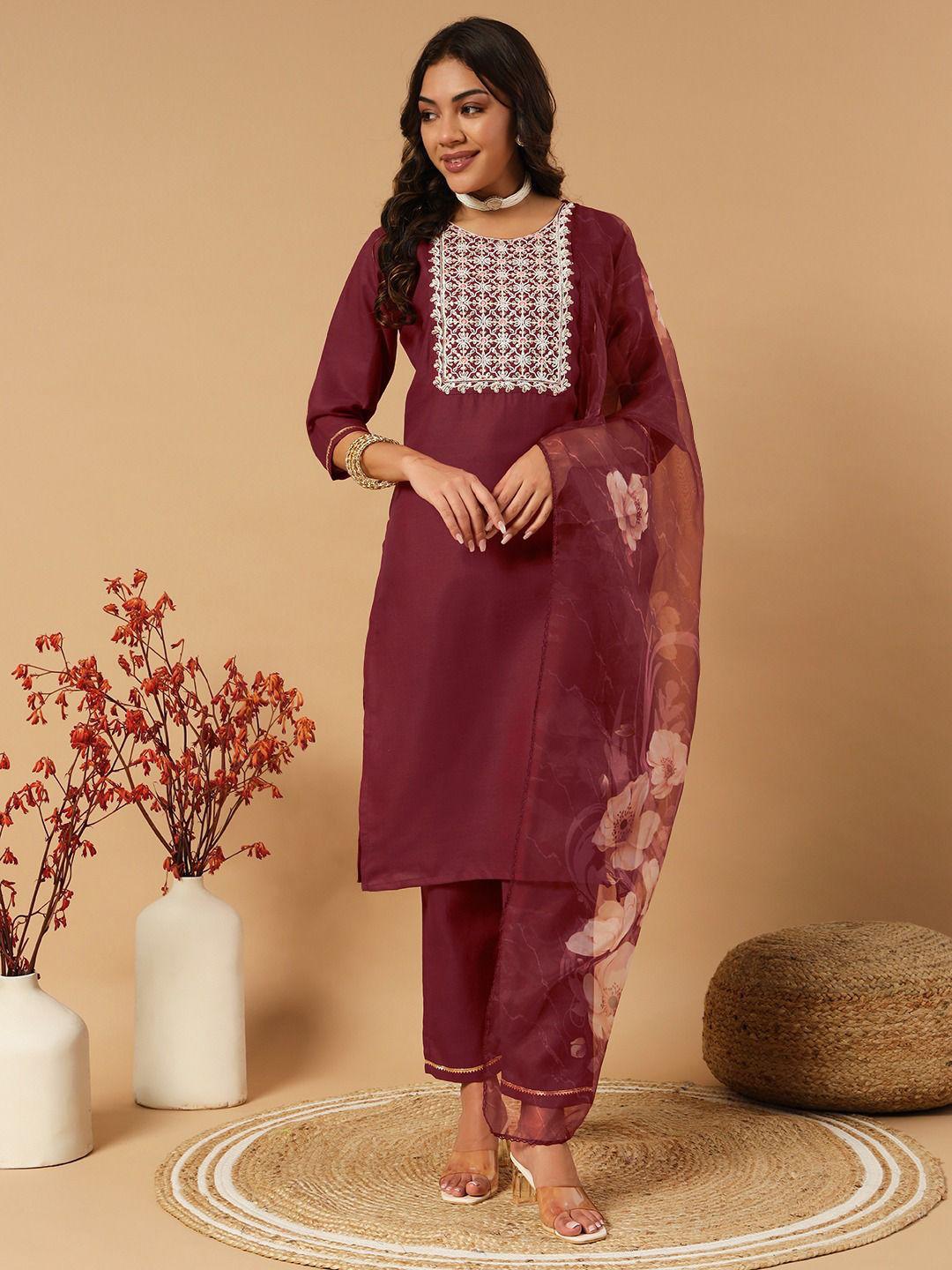 FS : 3329 New Designers Kurti Pent Dupatta Set