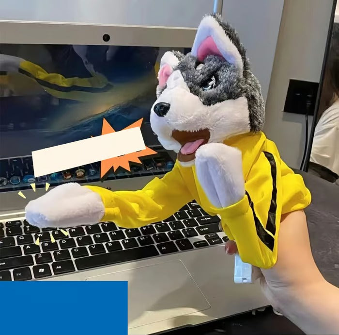 Kung Fu Animal toy Husky Gloves Doll Children's Game Plush Toys