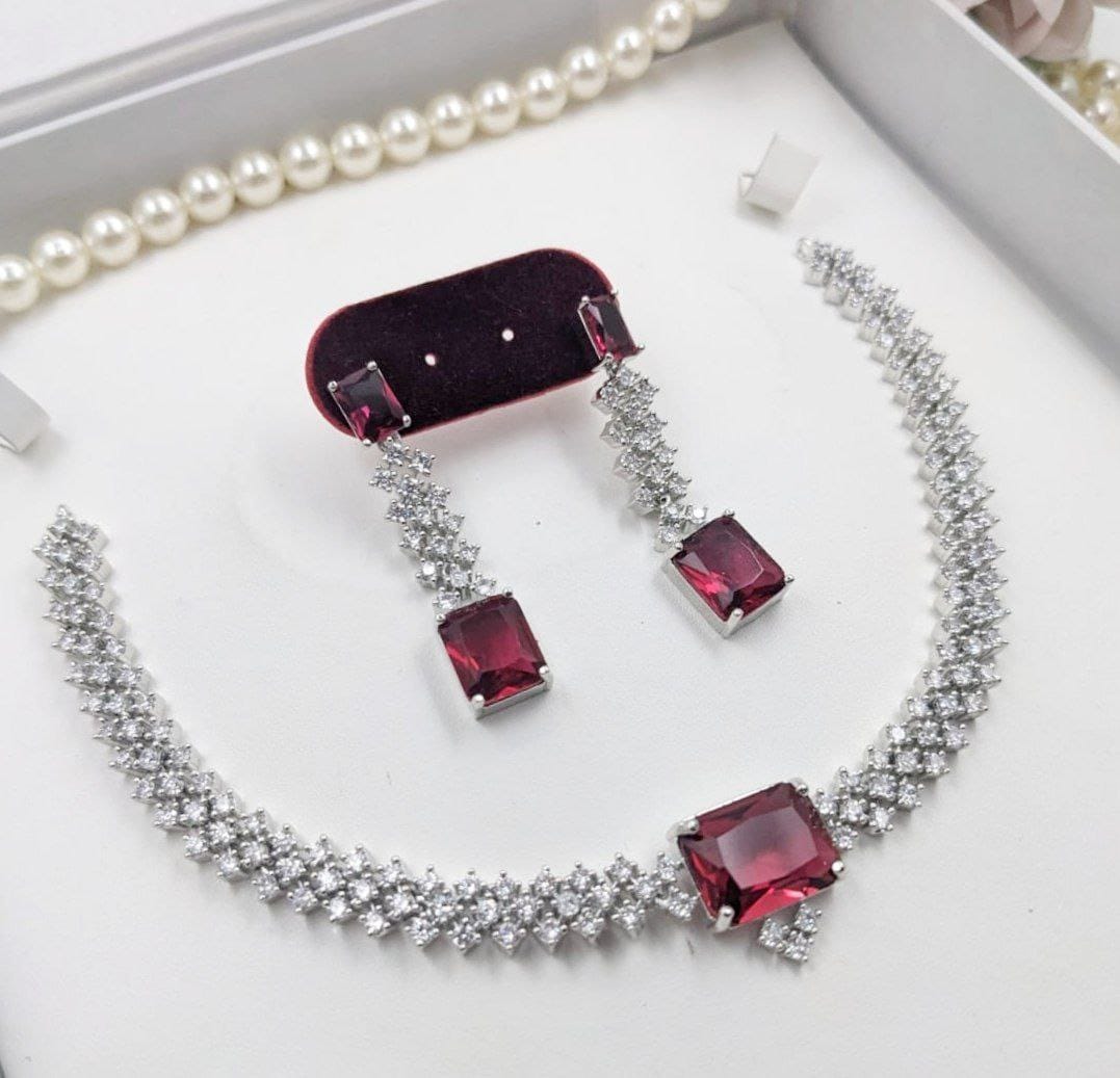 Nayaara Premium Flexible CZ Necklace Set