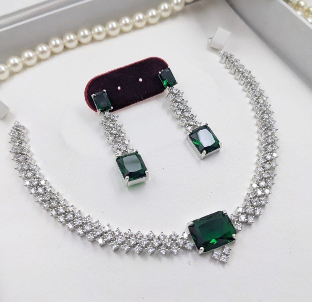 Nayaara Premium Flexible CZ Necklace Set