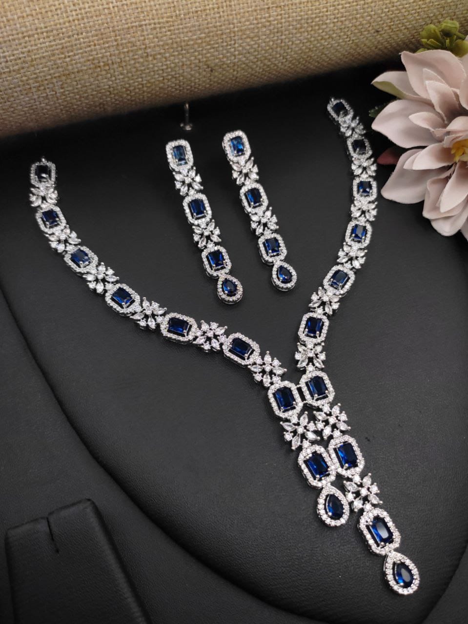 Premium Quality CZ Necklace Set for Women | Elegant Diamond Look Bridal Jewelry by Nayaara
