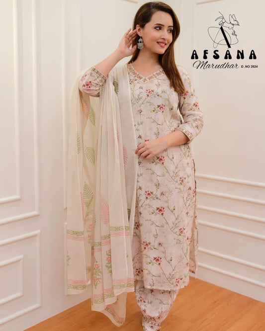 Floral Harmony Kurta Set