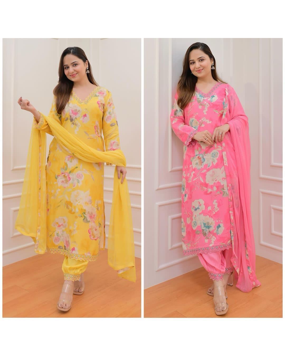 Floral Harmony Kurta Set