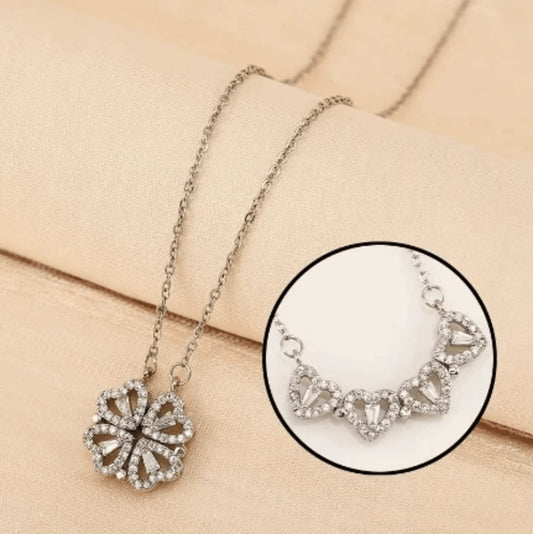 Model 160 Trending Magnetic Flower Shape Korean Necklace