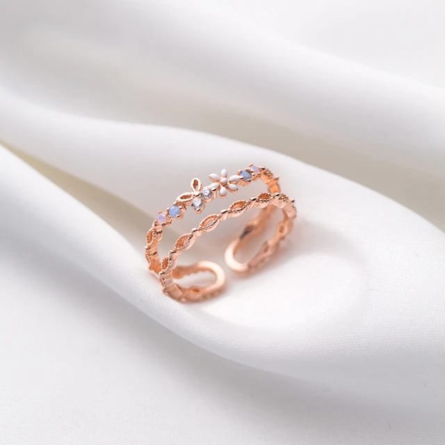 Model 230 Rosegold Little Flower Bloosom Korean Ring