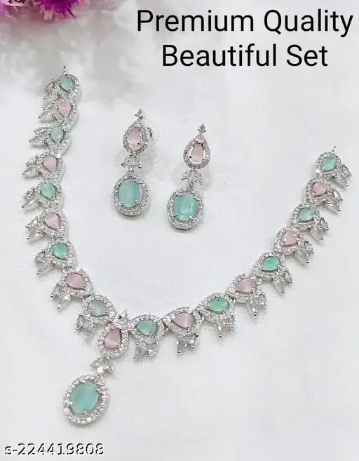 American Diamond Jewellery Set