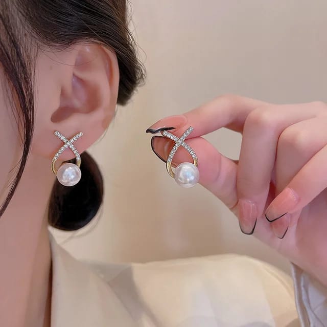 Korean Earrings Model 340,314,004,339 Nayaara Set of 3 + One Free